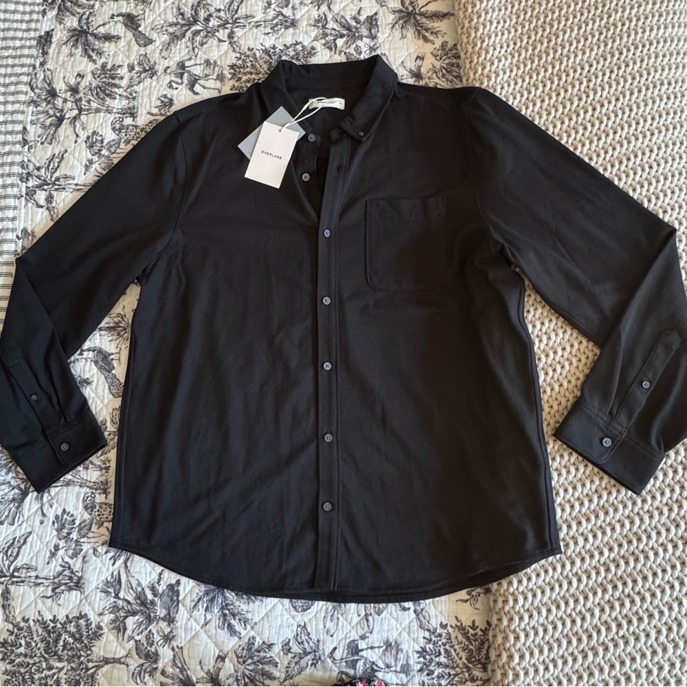 NWT Everlane Men’s XXL “The Startup Shirt” Men’s Button-down Shirt Black